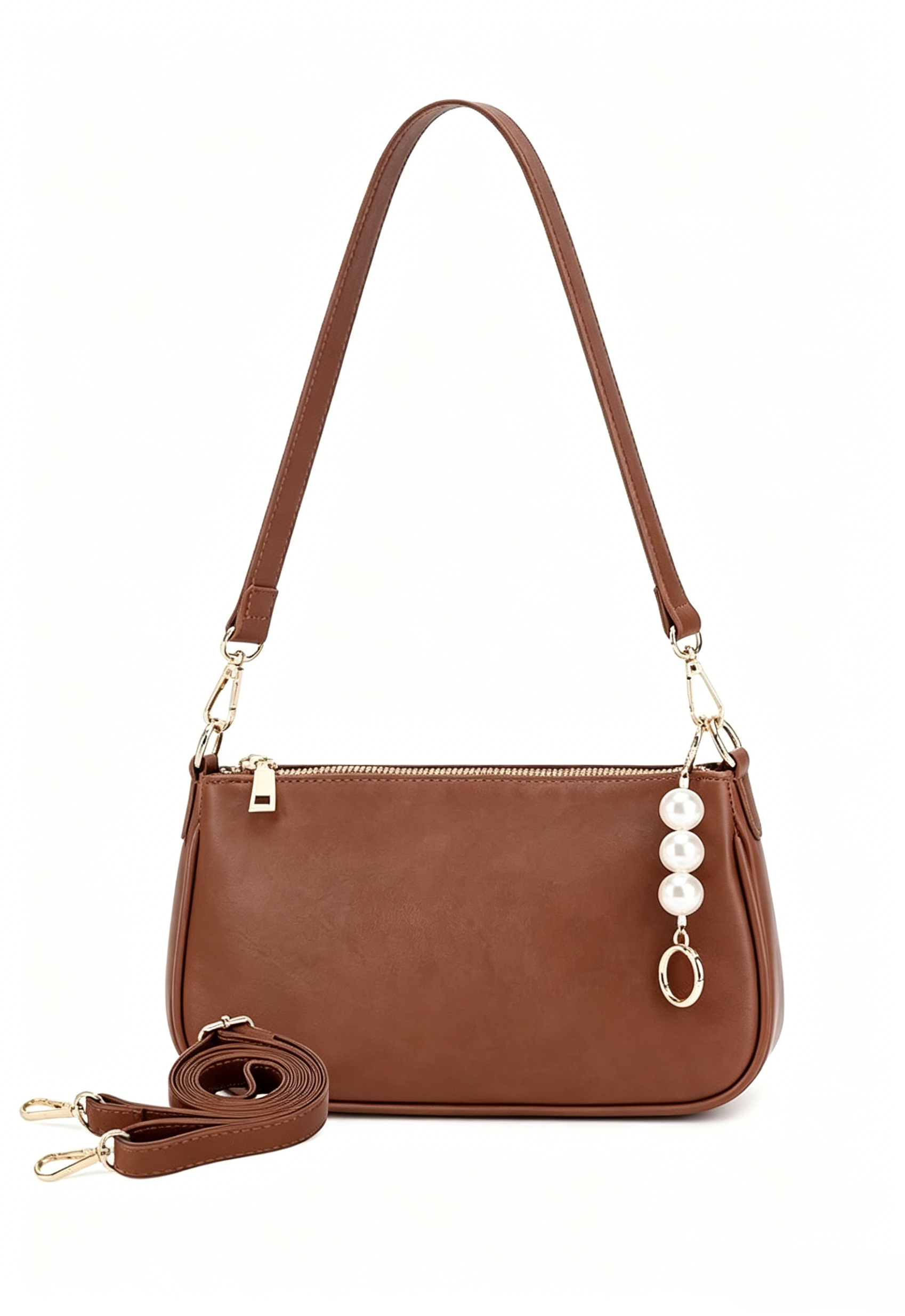 Women's handbag, 3 detachable straps, elegant Y2K design, perfect size, waterproof and durable, widely used.