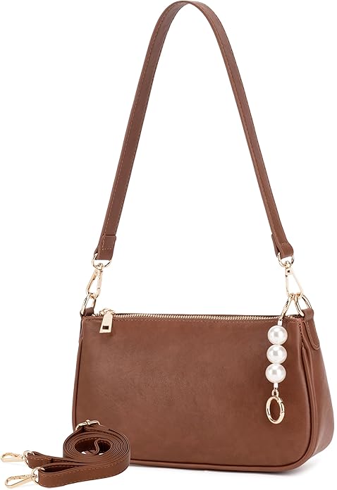 Women's handbag, 3 detachable straps, elegant Y2K design, perfect size, waterproof and durable, widely used.