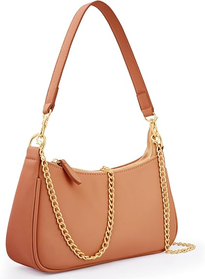 Women's handbag, small leather bag with detachable strap, vintage.