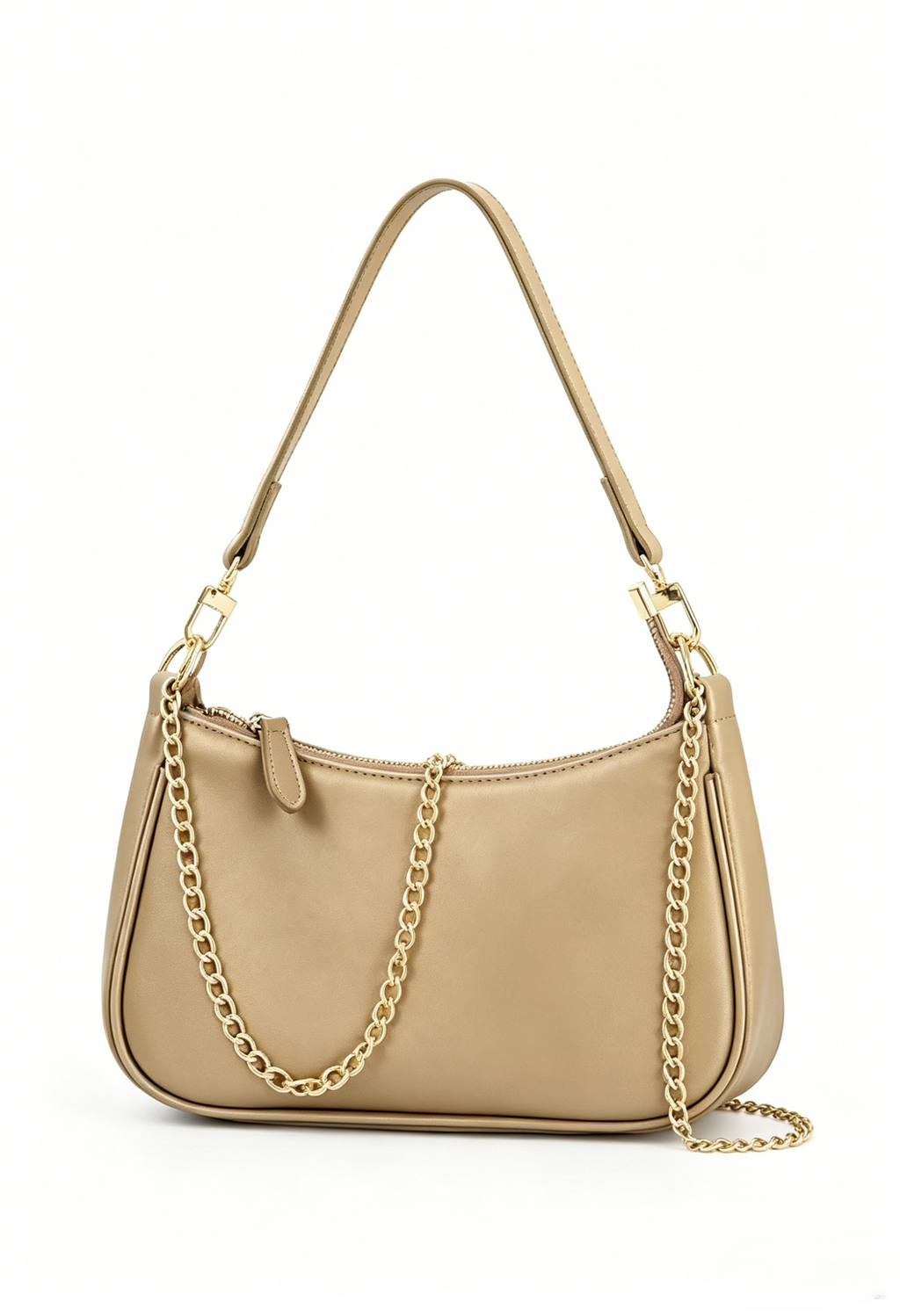 Women's handbag, small leather bag with detachable strap, vintage.